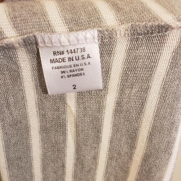 Hye Park & Lune Striped Gray/White Racerback Tank - Picture 5 of 7